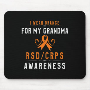 Tapis De Souris Orange Ribbon Crpsrsd Sensibilisation À Grand-Mère