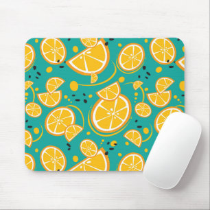 Tapis De Souris Orange Slices Tropical Whimsical Illustration