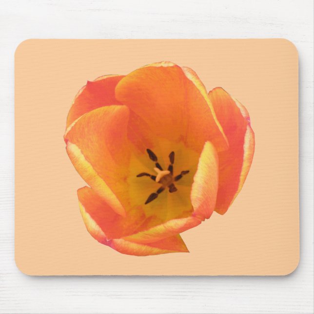 Tapis De Souris Orange Tulip Mousepad (Devant)