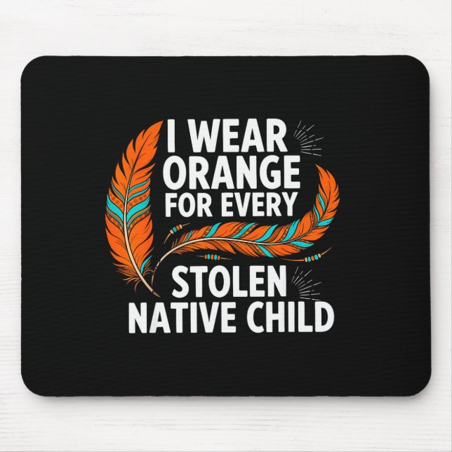 Tapis De Souris Orange Unity Day Every Child Native American Women (Devant)