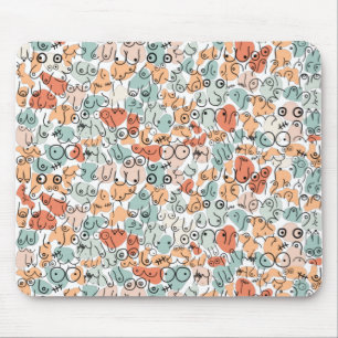 Tapis De Souris orange vert femme plaisir cadeau