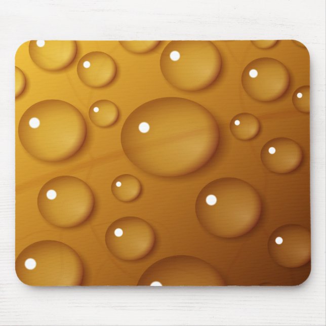 Tapis De Souris Orange Water Drop Texture (Devant)