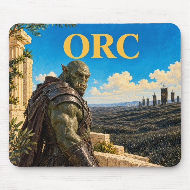 Tapis De Souris Orc, Monstre de Fantasy Gothique (Devant)