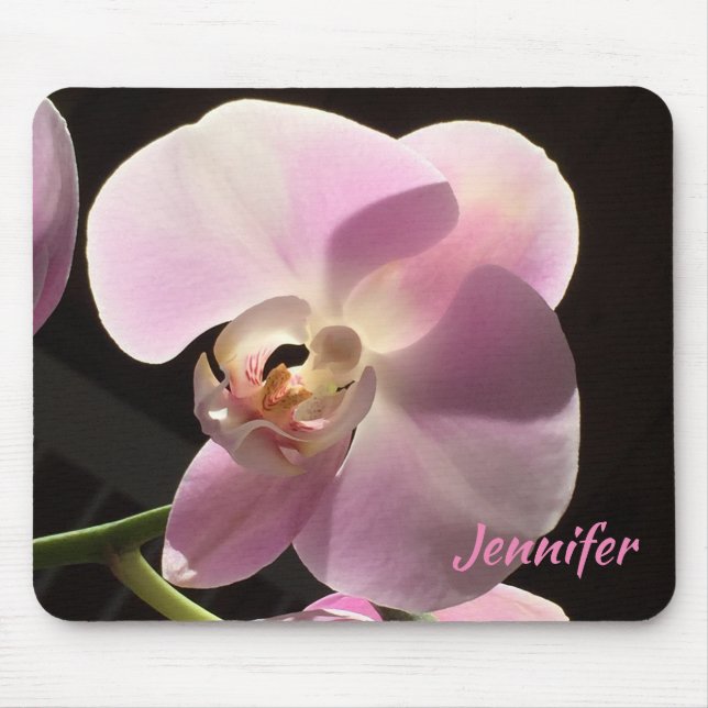 Tapis De Souris Orchidée Rose Florale Botanique (Devant)