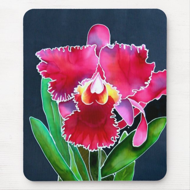 Tapis De Souris Orchidée rose simple (Devant)