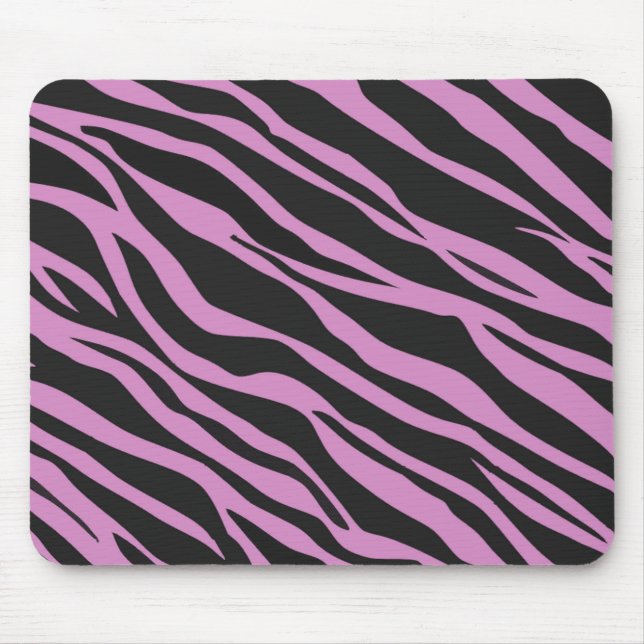 Tapis De Souris Orchidée rose Zèbre rayé (Devant)