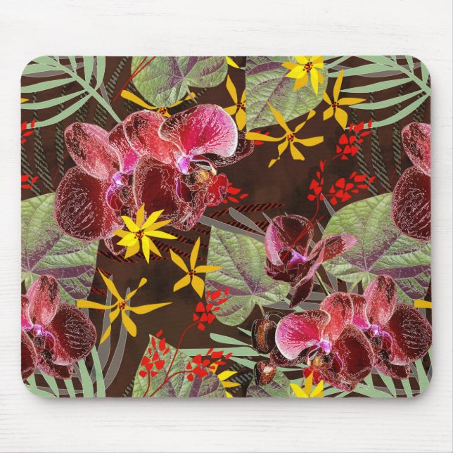 Tapis De Souris Orchidées rouges. (Devant)