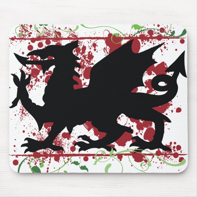 Tapis De Souris Ordinateur Mousepad de dragon de Gallois (Devant)