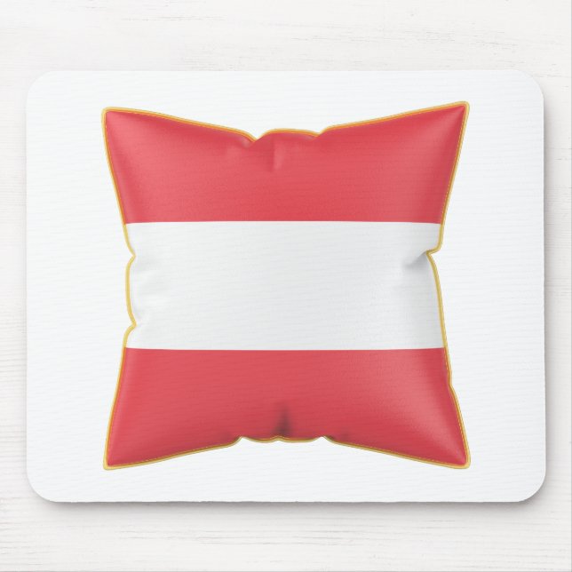 Tapis De Souris Oreiller avec le drapeau de l'Autriche (Devant)