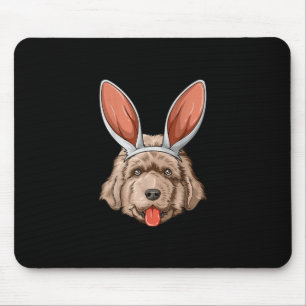 Tapis De Souris Oreilles de lapin de pâques de Newfie cadeau de