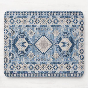 Tapis De Souris Oriental Antique Bleu Kilim Rug