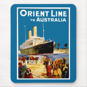 Tapis De Souris Orienter la ligne vers l'Australie