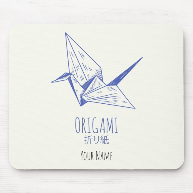 Tapis De Souris Origami Art Traditional crane (Devant)