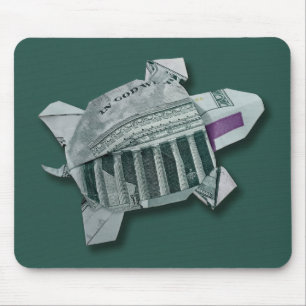 Tapis De Souris Origami en argent Tortue 50 $