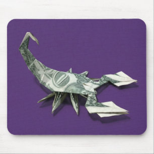 Tapis De Souris Origami Scorpion en argent