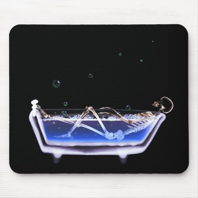Tapis De Souris Original squelettique de baquet de temps de Bath (Devant)