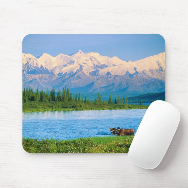 Tapis De Souris Orignal dans le lac Wonder (Avec souris)
