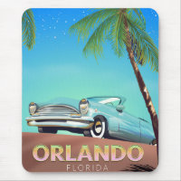 Orlando Florida vintage travel poster,