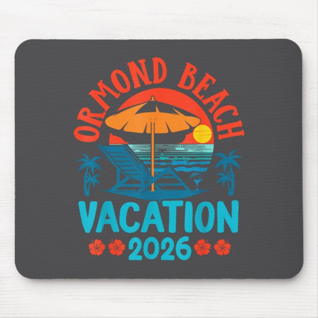 Tapis De Souris Ormond Beach Florida 2026 Family Vacation Beach Su (Devant)