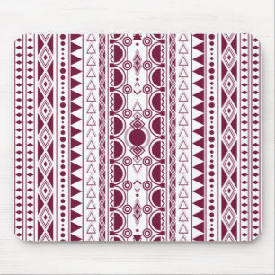 Tapis De Souris Ornement Bohème 30122020 Rouge foncé