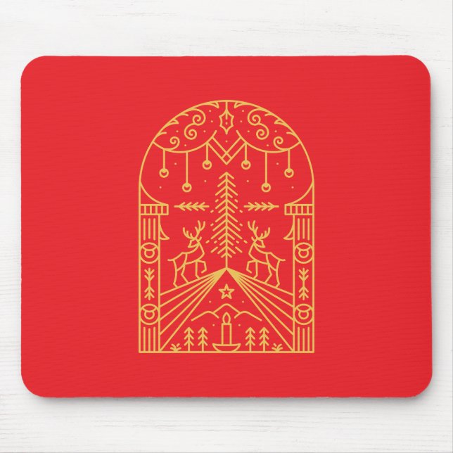 Tapis De Souris Ornement de Noël 1 (Devant)