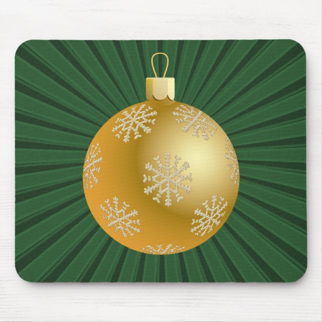 Tapis De Souris Ornement Starburst Stripes Mousepad, Vert (Devant)
