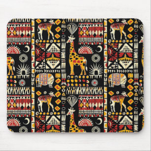 Tapis De Souris Ornement traditionnel ethnique africain, patte tri