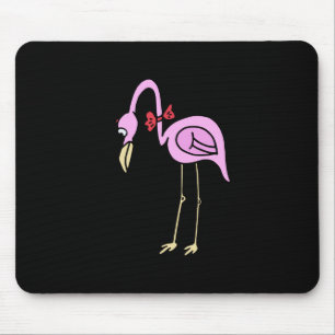 Tapis De Souris Ornement triste de pelouse de Flamigo des rétros