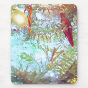 Tapis De Souris Ornements de vacances à la lumière