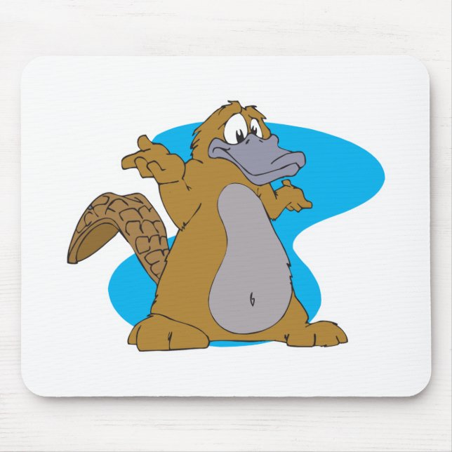Tapis De Souris ornithorynque de dessin animé ridicule (Devant)