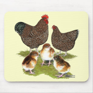 Tapis De Souris Orpington Jubilee Famille de poulet