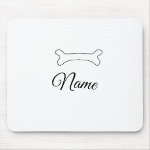 Tapis De Souris Os de chien ajouter nom de chien photo personnalis