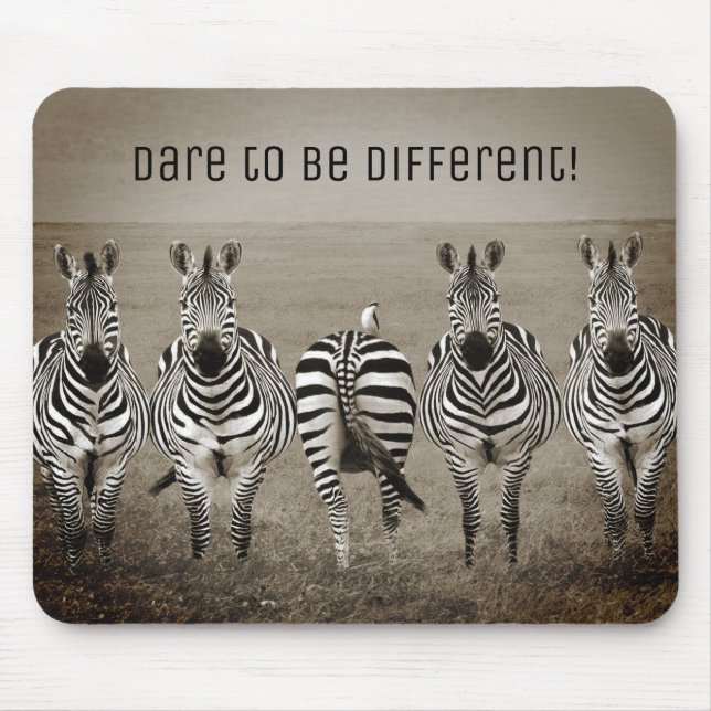 Tapis De Souris Osez être différent ! Zebra Mouse Pad (Devant)