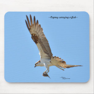 Tapis De Souris Osprey transportant du poisson Mousepad