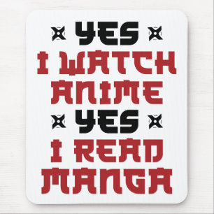 Tapis De Souris Oui Je Regarde Anime Oui Je Lis Manga