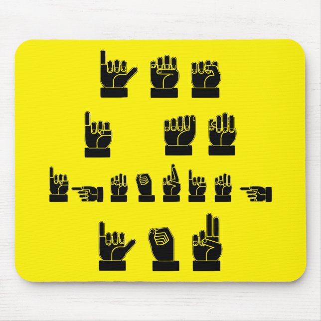 Tapis De Souris Oui je vous ignore © de #USAPatriotGraphics d'ASL (Devant)