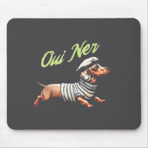 Tapis De Souris Oui Ner Drôle Dachshund Chien Wiener Humour França