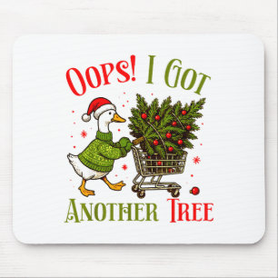 Tapis De Souris Oups j'ai eu un autre arbre drôle de Noël Oie Rétr