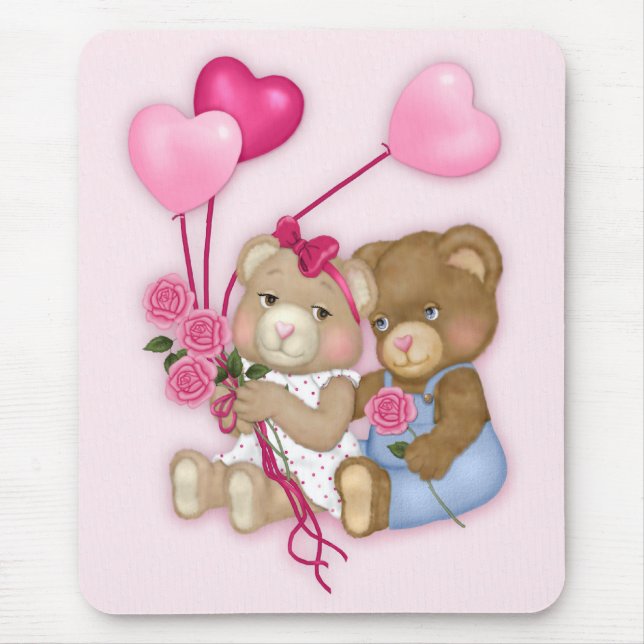 Tapis De Souris Ours amoureux (Devant)
