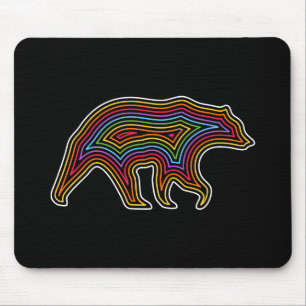 Tapis De Souris Ours arc-en-ciel