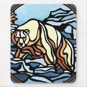 Tapis De Souris Ours Art Mousepad Élégant Faune Mousepad Cadeaux