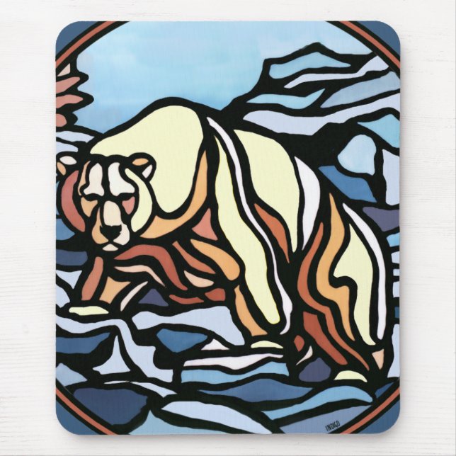 Tapis De Souris Ours Art Mousepad Élégant Faune Mousepad Cadeaux (Devant)