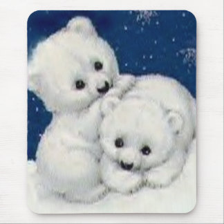 Tapis De Souris Ours blanc mignon CUB