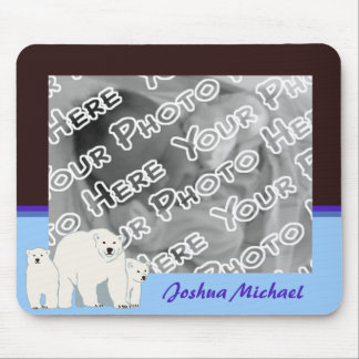 Tapis De Souris Ours bleu Polaire Mousepad