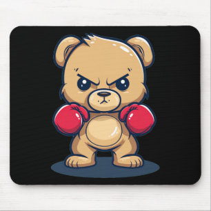 Tapis De Souris Ours cool Avec Ce Costume De Gants De Boîte