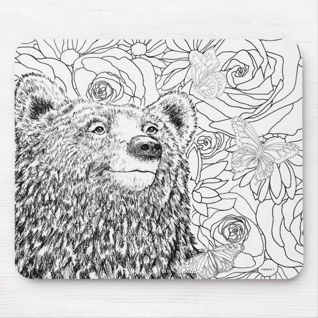 Tapis De Souris Ours courageux (Devant)
