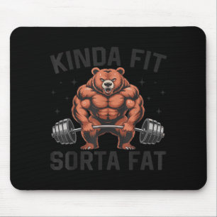 Tapis De Souris Ours de gym assez en forme plutôt drôle et gros mu