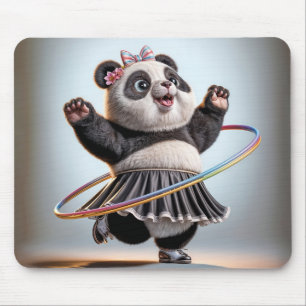 Tapis De Souris Ours De Panda Avec Hula Hoop