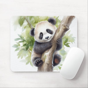 Tapis De Souris Ours De Panda Dans L'Arbre