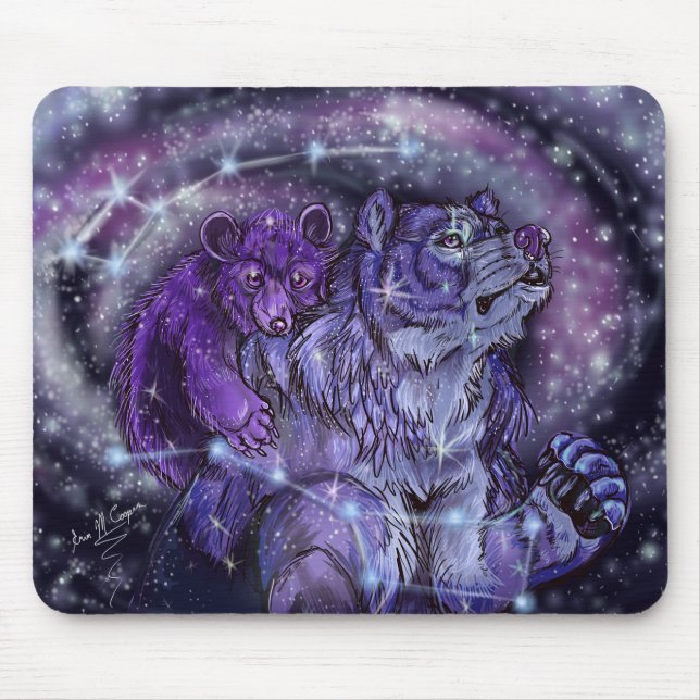 Tapis De Souris Ours d'étoiles mineure et majeure d'Ursa (Devant)
